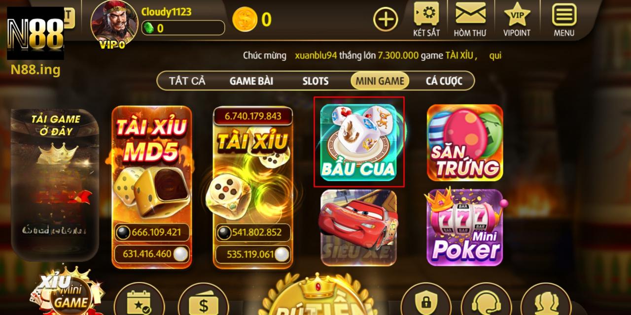 Tổng quan về tựa game hot Bầu Cua trên nhà cái N88